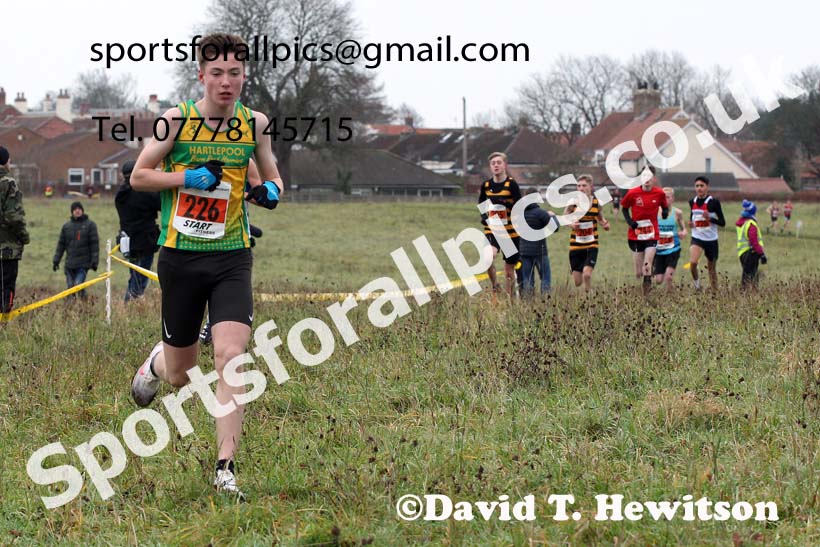 Boys under-15s, 2021 North Eastern Cross Country Championships, Sedgefield. Photo: David T. Hewitson/Sports for All Pics